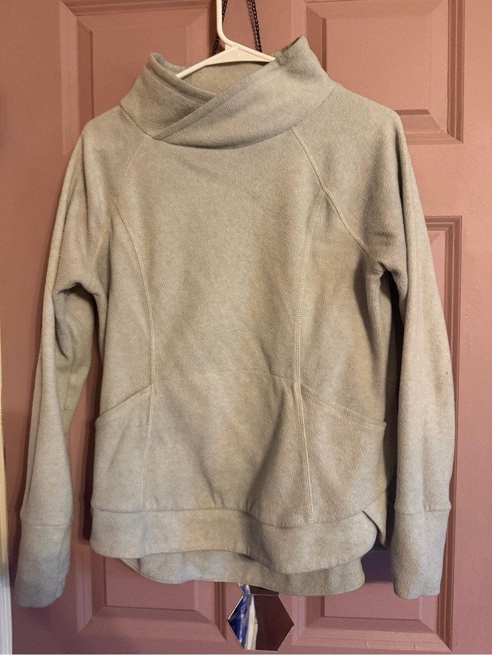 Xersion Light Cream Cowl Neck Pullover